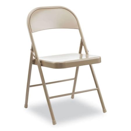 Fine-Line Armless Steel Folding Chair, Tan FI3743721